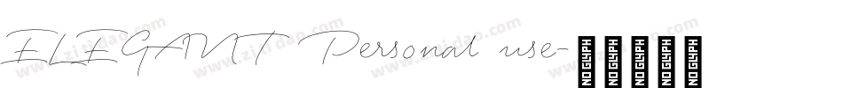 ELEGANT  Personal use字体转换